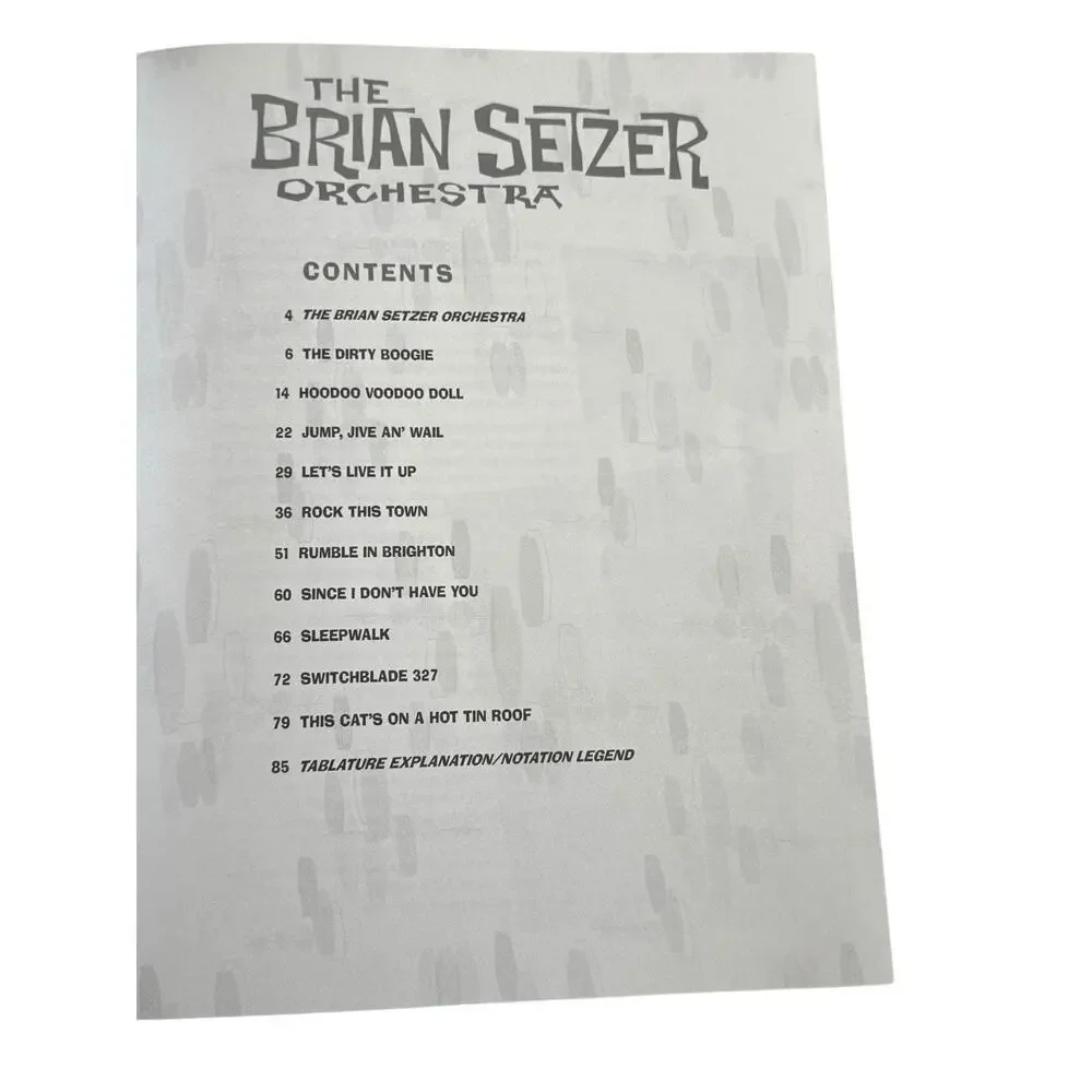 Brian Setzer‎ Orchestra Guitar Vocal Tablature Songbook Hal Leonard Jump Jive